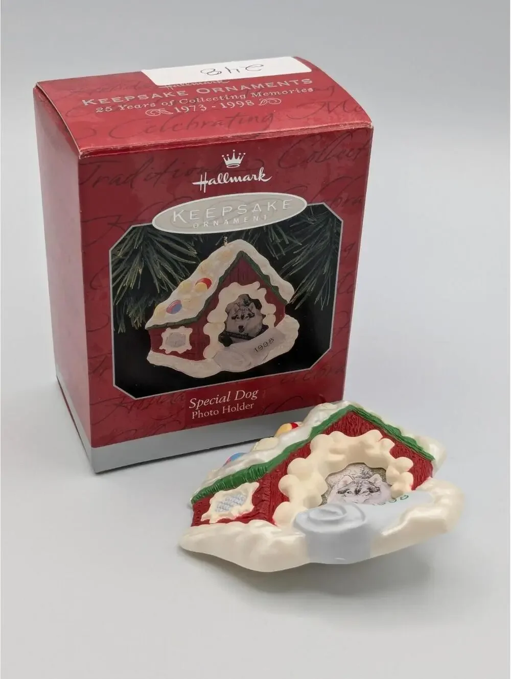 Hallmark Keepsake Special Dog Photo Holder 1998 Vintage Christmas Ornament